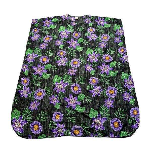 Vintage Simply Basic Mumu House Dress Stunning Vibrant Tropical Floral One Size - Picture 5 of 10